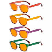 eyekeeper.com 4 Pack Elegant Blue Light Blocking Readers DS124D Eyeglasses