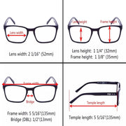 eyekeeper.com 4 Pack Elegant Retro Comfort Reading Glasses R898 Eyeglasses
