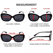 eyekeeper.com 4 Pack Elegant Sleek Pattern Design Bifocal Reading Sunglasses SBR2011 Sunglasses