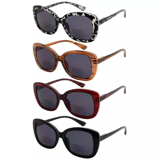 eyekeeper.com 4 Pack Elegant Sleek Pattern Design Bifocal Reading Sunglasses SBR2011 Sunglasses