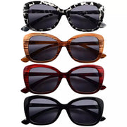eyekeeper.com 4 Pack Elegant Sleek Pattern Design Bifocal Reading Sunglasses SBR2011 Sunglasses