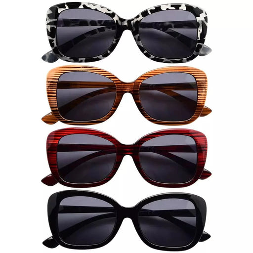 eyekeeper.com 4 Pack Elegant Sleek Pattern Design Bifocal Reading Sunglasses SBR2011 Sunglasses