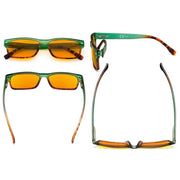 eyekeeper.com 4 Pack Fashion Blue Light Blocking Reading Glasses DS108D Eyeglasses