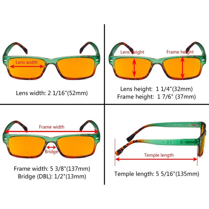 Eyekeeper.Com - 4 Pack Fashion Blue Light Blocking Reading Glasses Ds108D