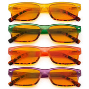 eyekeeper.com 4 Pack Fashion Blue Light Blocking Reading Glasses DS108D Eyeglasses