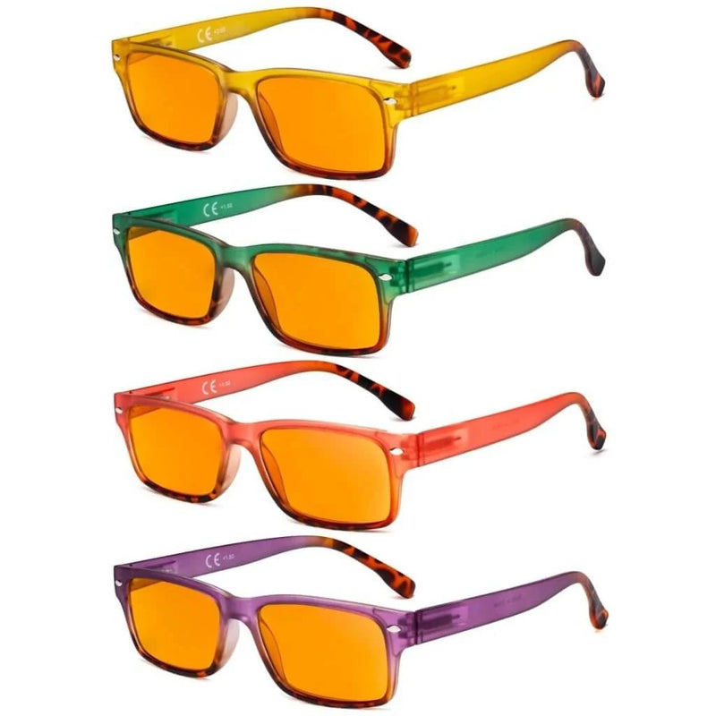 eyekeeper.com 4 Pack Fashion Blue Light Blocking Reading Glasses DS108D Eyeglasses