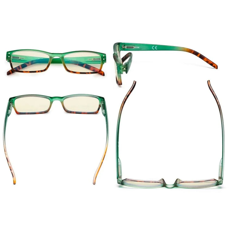 eyekeeper.com 4 Pack Fashion Blue Light Filter Reading Glasses UVR012D Eyeglasses