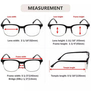 eyekeeper.com 4 Pack Fashion Half Rim Reading Glasses R9114 Eyeglasses