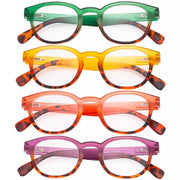 eyekeeper.com 4 Pack Fashion Oval Colorful Reading Glasses R124D Eyeglasses