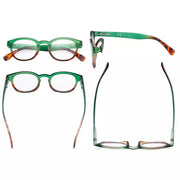 eyekeeper.com 4 Pack Fashion Oval Colorful Reading Glasses R124D Eyeglasses