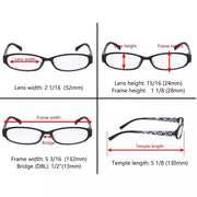eyekeeper.com 4 Pack Fashion Print Pattern Reading Glasses Small Readers R9104T Eyeglasses