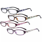 eyekeeper.com 4 Pack Fashion Print Pattern Reading Glasses Small Readers R9104T Eyeglasses