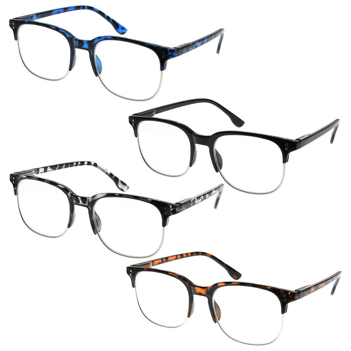 Eyekeeper  - 4 Pack Fashion Half Rim Reading Glasses R9114