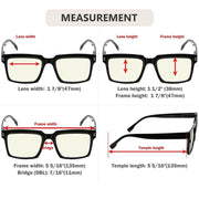 eyekeeper.com 4 Pack Fashionable Blue Light Filter Reading Glasses UVR2027 Eyeglasses