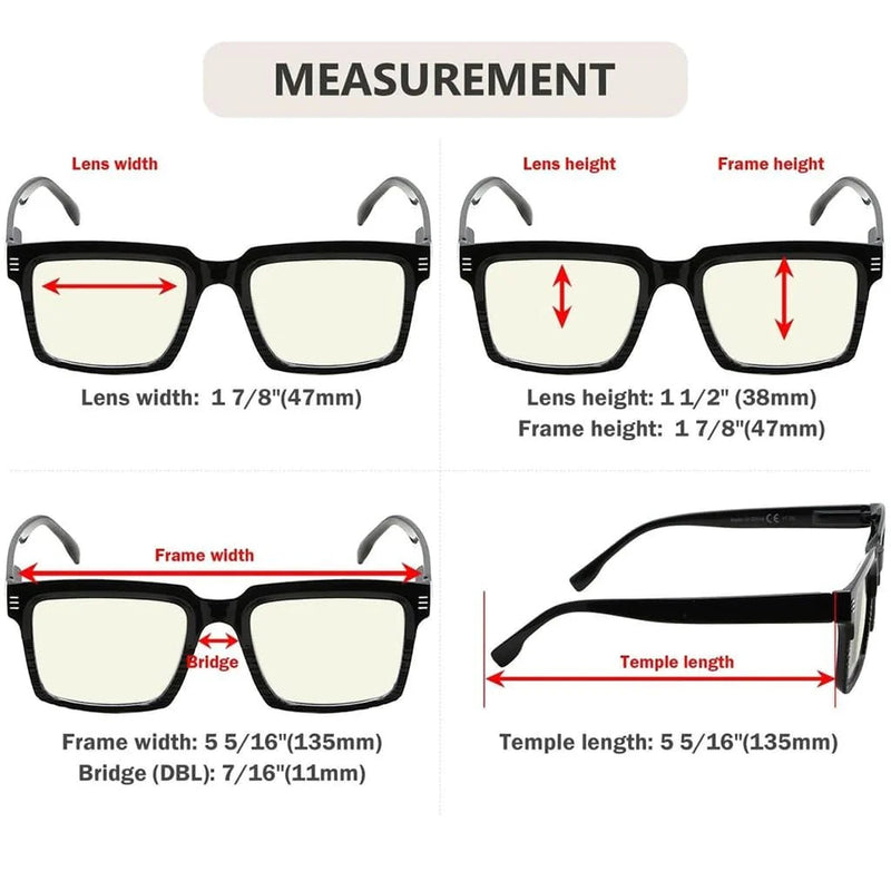 eyekeeper.com 4 Pack Fashionable Blue Light Filter Reading Glasses UVR2027 Eyeglasses