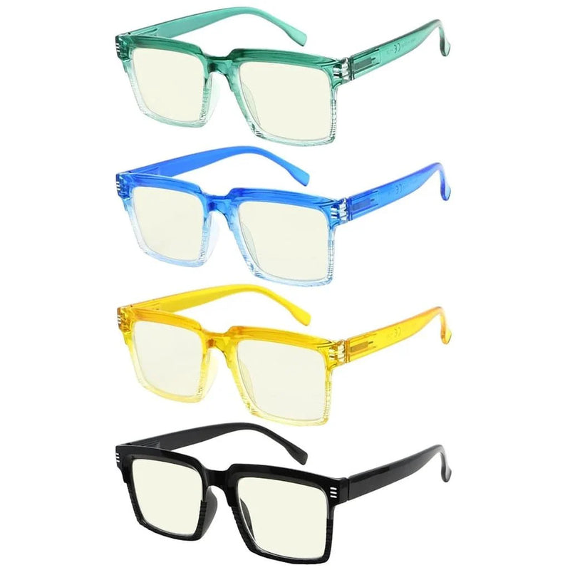 eyekeeper.com 4 Pack Fashionable Blue Light Filter Reading Glasses UVR2027 Eyeglasses