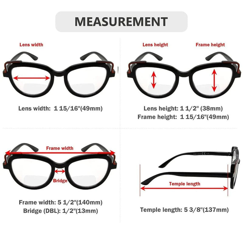 eyekeeper.com 4 Pack Fashionable Cat-eye Bifocal Reading Glasses BR2113 Eyeglasses