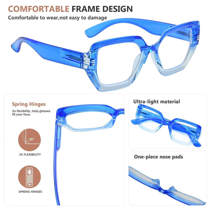 Eyekeeper - 4 Pack Thicker Frame Reading Glasses R2026