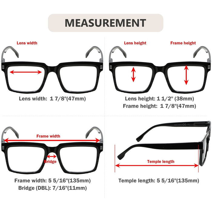 Eyekeeper  - 4 Pack Fashionable Stylish Reading Glasses R2027