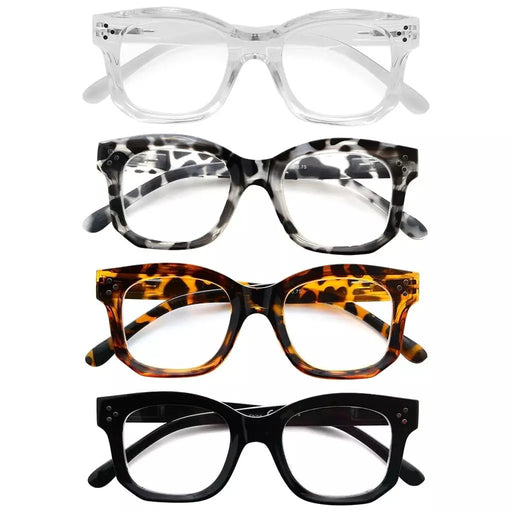 eyekeeper.com 4 Pack Fashionable Reading Glasses Thicker Frame R2002 Eyeglasses