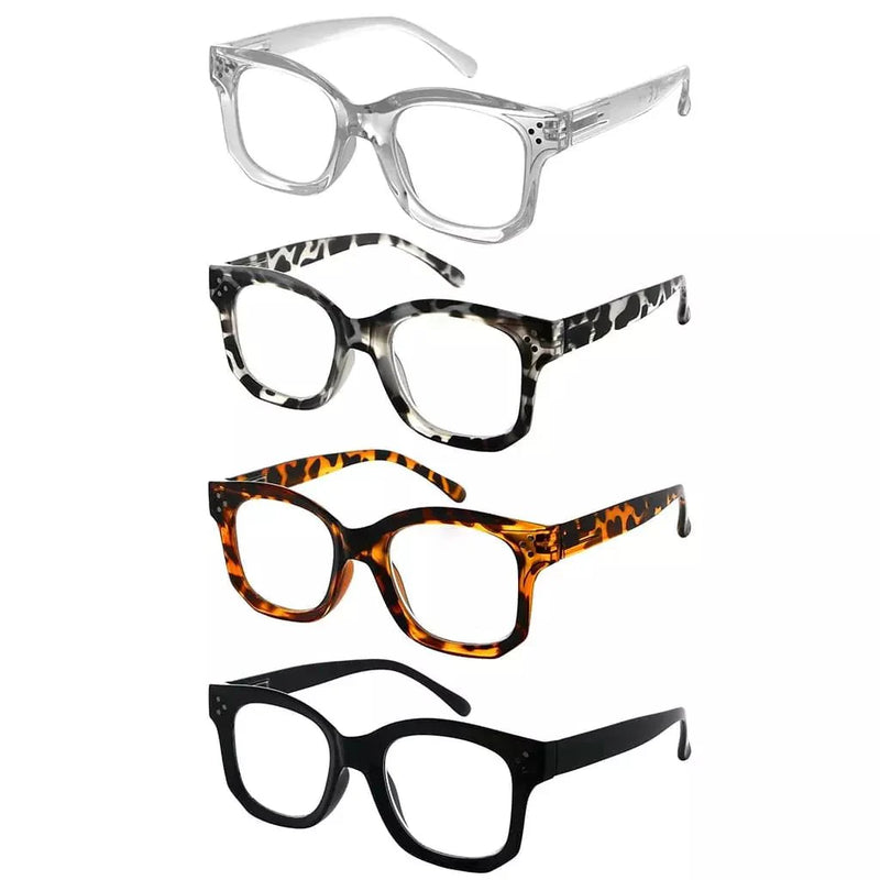 eyekeeper.com 4 Pack Fashionable Reading Glasses Thicker Frame R2002 Eyeglasses
