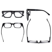 eyekeeper.com 4 Pack Fashionable Reading Glasses Thicker Frame Readers R9106 Eyeglasses