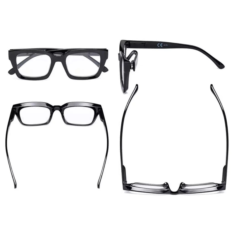 eyekeeper.com 4 Pack Fashionable Reading Glasses Thicker Frame Readers R9106 Eyeglasses
