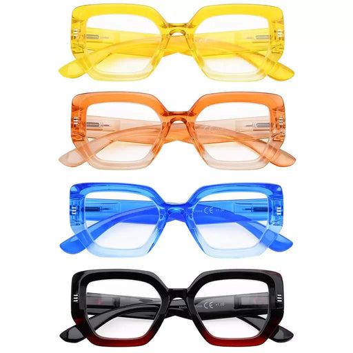 eyekeeper.com 4 Pack Fashionable Reading Glasses Trendy Readers R2026 Eyeglasses