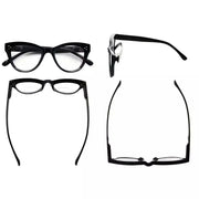 eyekeeper.com 4 Pack Fashionable Thicker Frame Bifocal Reading Glasses BR9108 Eyeglasses