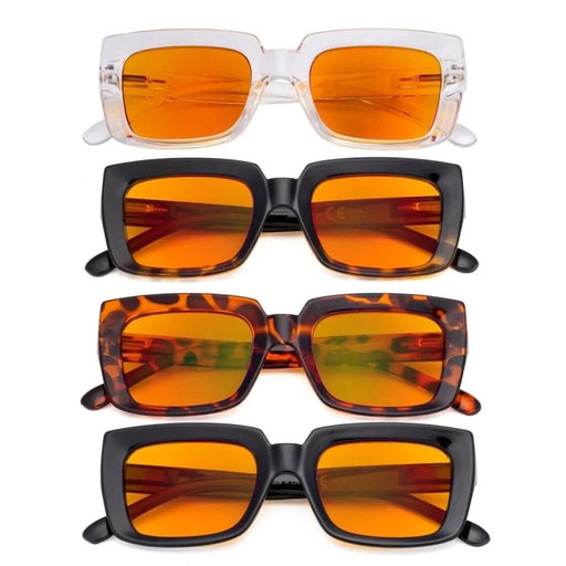 eyekeeper.com 4 Pack Fashionable Thicker Frame Blue Light Blocking Readers DS9107 Eyeglasses