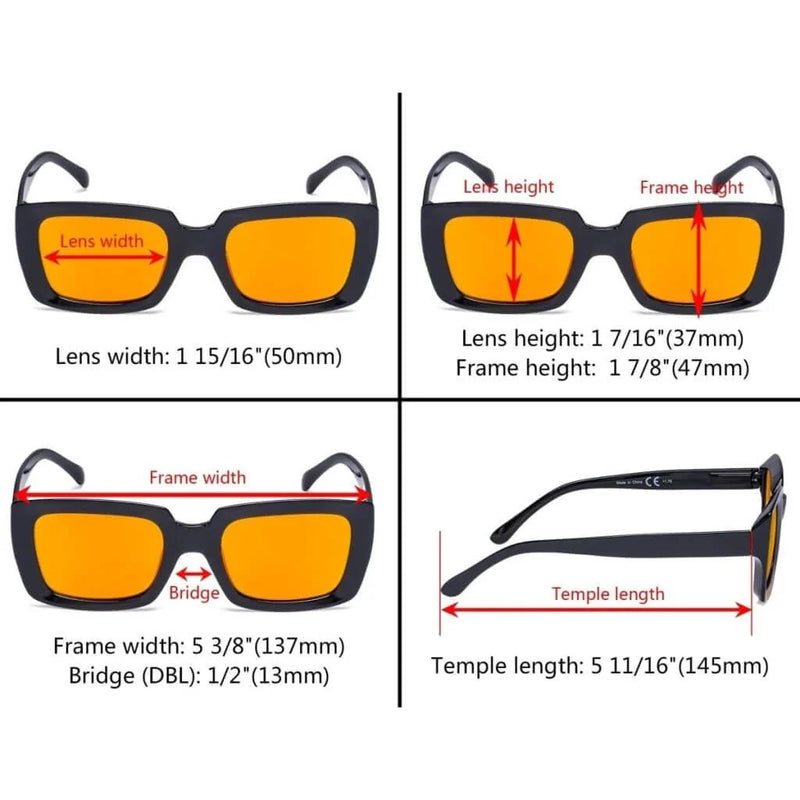 eyekeeper.com 4 Pack Fashionable Thicker Frame Blue Light Blocking Readers DS9107 Eyeglasses