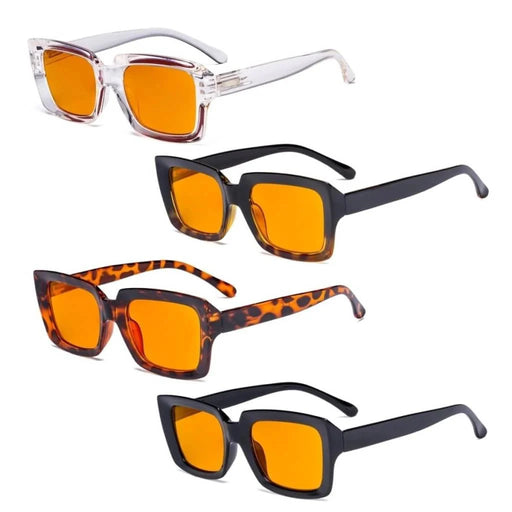 eyekeeper.com 4 Pack Fashionable Thicker Frame Blue Light Blocking Readers DS9107 Eyeglasses