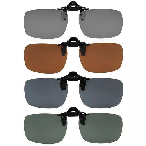eyekeeper.com 4 Pack Flip up Clip on Sunglasses Polarized JQ3 (60MMx43MM) Sunglasses