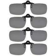 eyekeeper.com 4 Pack Flip up Clip on Sunglasses Polarized JQ3 (60MMx43MM) Sunglasses