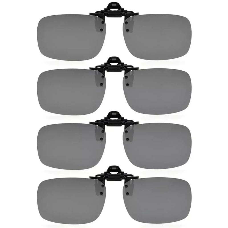eyekeeper.com 4 Pack Flip up Clip on Sunglasses Polarized JQ3 (60MMx43MM) Sunglasses