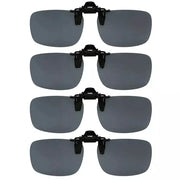 eyekeeper.com 4 Pack Flip up Clip on Sunglasses Polarized JQ3 (60MMx43MM) Sunglasses