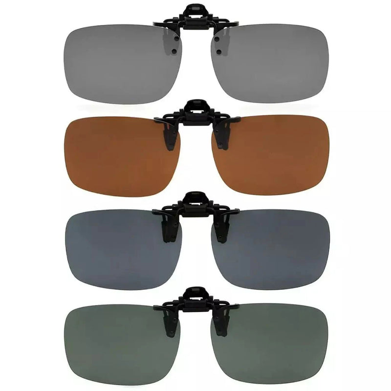 eyekeeper.com 4 Pack Flip up Clip on Sunglasses Polarized JQ3 (60MMx43MM) Sunglasses