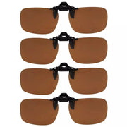 eyekeeper.com 4 Pack Flip up Clip on Sunglasses Polarized JQ3 (60MMx43MM) Sunglasses