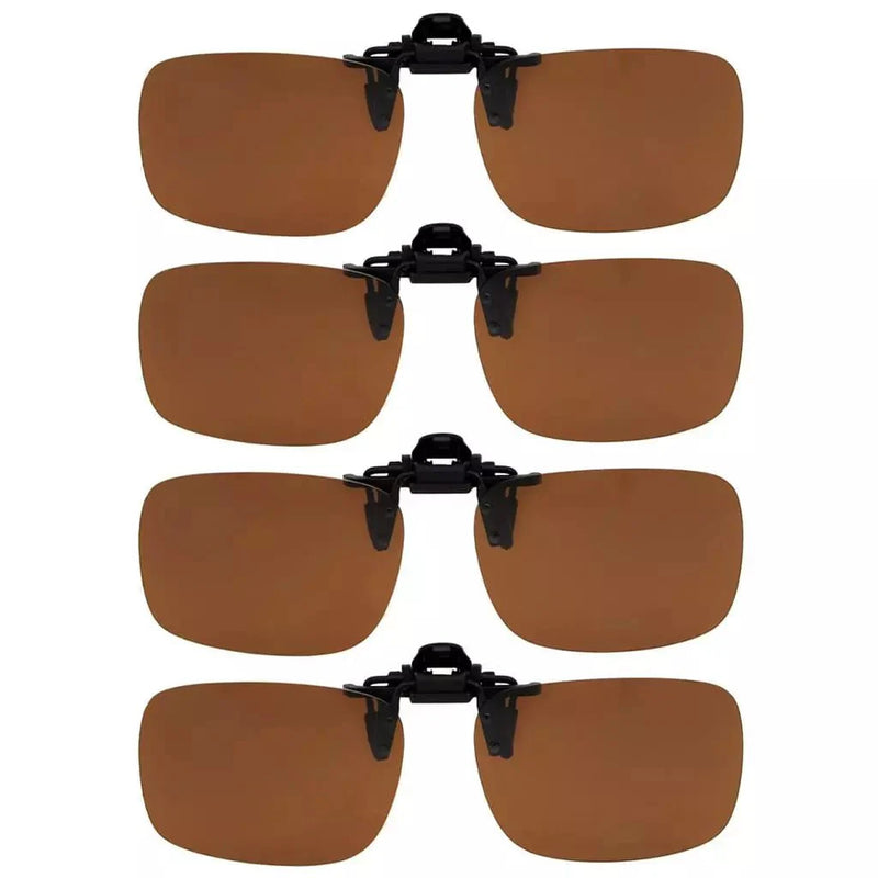 eyekeeper.com 4 Pack Flip up Clip on Sunglasses Polarized JQ3 (60MMx43MM) Sunglasses