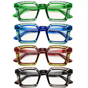 eyekeeper.com 4 Pack Floral Pattern Design Multifocus Readers M2106 Eyeglasses