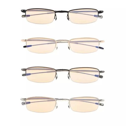 eyekeeper.com 4 Pack Folding Blue Light Filter Readers Telescopic Arms CG1710 Eyeglasses