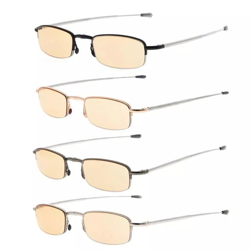 eyekeeper.com 4 Pack Folding Blue Light Filter Readers Telescopic Arms CG1710 Eyeglasses