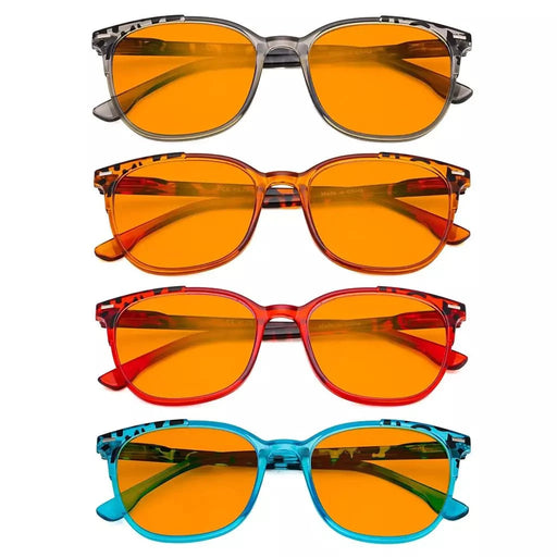 eyekeeper.com 4 Pack Funky Blue Light Blocking Reading Glasses DS9001D Eyeglasses