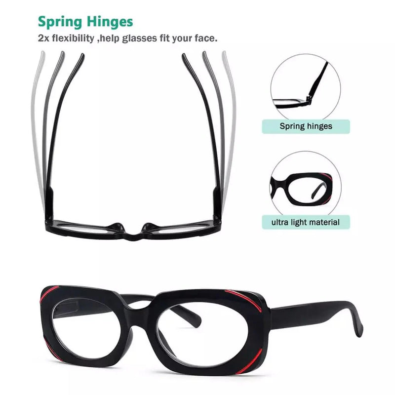 eyekeeper.com 4 Pack Funny Reading Glasses Stylish Readers R2136 Eyeglasses