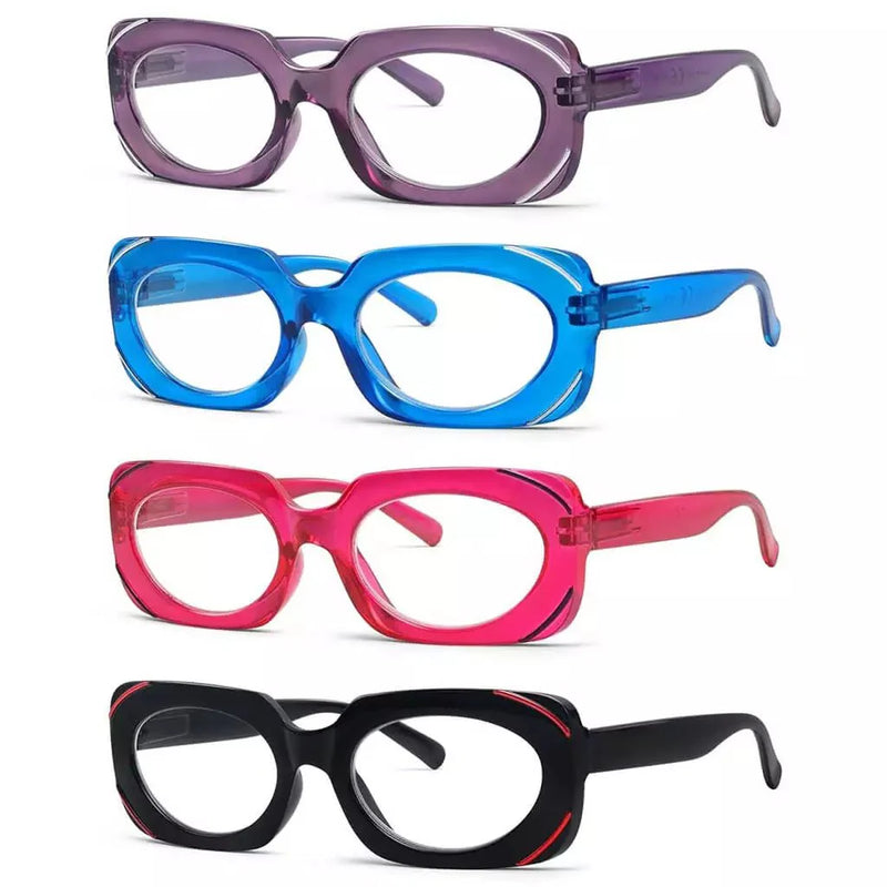 eyekeeper.com 4 Pack Funny Reading Glasses Stylish Readers R2136 Eyeglasses