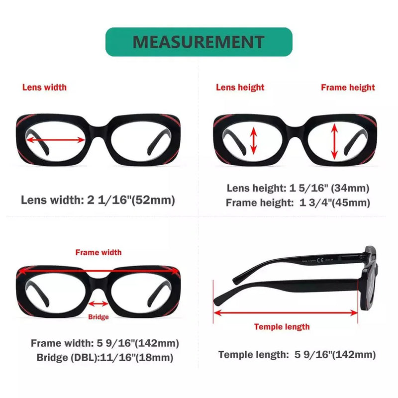 eyekeeper.com 4 Pack Funny Reading Glasses Stylish Readers R2136 Eyeglasses