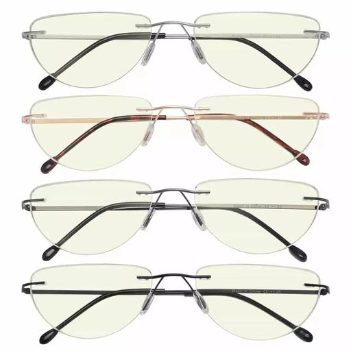 eyekeeper.com 4 Pack Half Moon Blue Light Filter Reading Glasses UVRL2 Eyeglasses