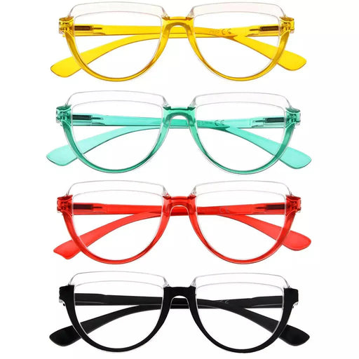 eyekeeper.com 4 Pack Half Moon Reading Glasses Readers R2006 Eyeglasses