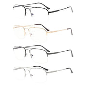 eyekeeper.com 4 Pack Half Rim Blue Light Blocking Reading Glasses CG1706 Eyeglasses