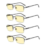 eyekeeper.com 4 Pack Half-rim Blue Light Blocking Reading Glasses TMCG15014 Eyeglasses